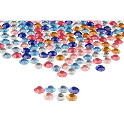 150 Count Acrylic Gemstone Diamonds Party Décor Kids Motivation 0.78x0.43" Blue 