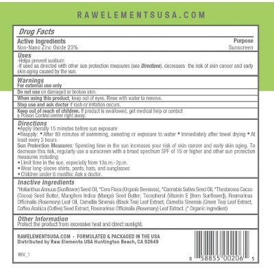 Raw Elements Face and Body Mineral Sunscreen Tin - SPF 30 - 3oz_27