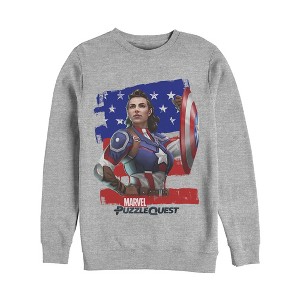 Men's Marvel Puzzle Quest Peggy Carter Sweatshirt - 1 of 3