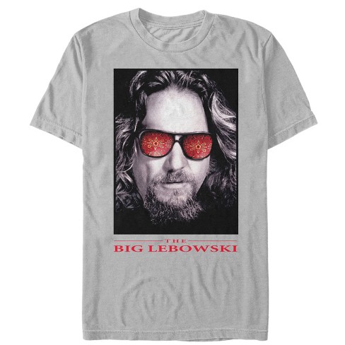 Men's The Big Lebowski The Dude Sunglasses Poster T-Shirt - Silver - Large