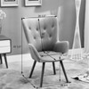 NicBex Silky Velvet Accent Chair,Upholstered Living Room Chairs with High Tufted Button Backrest,Cozy Armchair,Accent Chairs for Living Room - 3 of 4
