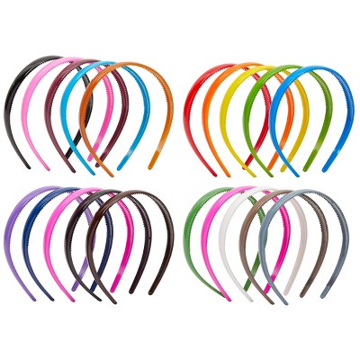 Okuna Outpost 20 Pack Plastic Headbands for Women, Teens, Girls in Assorted Colors (5.5 In)