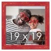 PosterPalooza | Square Shabby Chic Red Picture Frame - UV Acrylic, Foam Board Backing, Hanging Hardware - 2 of 4