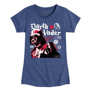 Girls' - Star Wars - Darth Vader Zine Toddler And Youth Girls Fitted Short Sleeve Tee Fitted Short Sleeve Graphic T-Shirt - 1 of 3