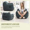MOONMISS Teddy Fabric Bean Bag Sofa Chair with Armrests Stuffed High-Density Foam in Living Room,Bedroom Reading - 3 of 4