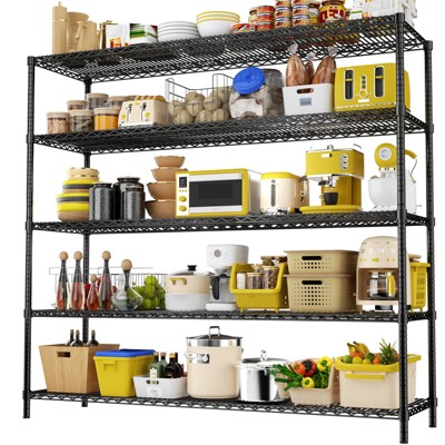 Adjustable Garage Wire Shelving Unit for Kitchen, Laundry Room, Pantry, Warehouse, Basement