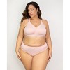 Curvy Couture  Women's Cotton Luxe Unlined Wireless Bra - 3 of 4
