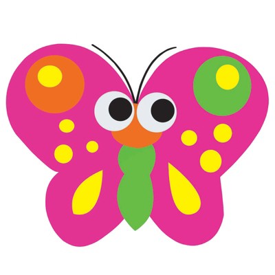 Ashley Productions Magnetic Whiteboard Eraser, Butterfly (Pack of 6)