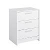 Prepac 21.75" Wide Studio Essentials 3 Drawer Nightstand White - 2 of 4