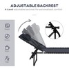 PAGED Folding Lawn Chair Camping Chair with Pillow Steel Frame, Breathable Mesh for Camping, Garden, Beach, Patio - 3 of 4