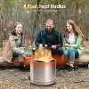 Bestier 19" Smokeless Fire Pit with Removable Ash Pan for Outside, Stainless Steel Outdoor Fireplace, Wood Burning Fire Pits for Camping, Bonfire - 3 of 4