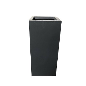 20" x 9" Rectangular Kante Lightweight Modern Tall Outdoor Planter Charcoal - Rosemead Home & Garden, Inc. - 1 of 4