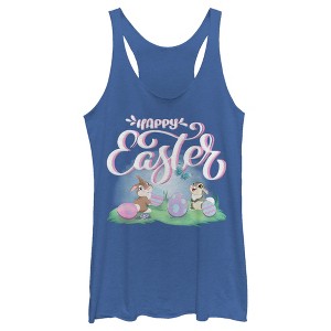 Women's Bambi Happy Easter Thumper Racerback Tank Top - 1 of 4