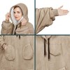 PAVILIA Wearable Blanket Hoodie Adults, Faux Shearling Cozy Oversized Hooded Sweatshirt, Warm Fleece Two Pockets - 2 of 4
