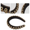 Unique Bargains Women's Bling Double-layered Rhinestone Flannel Wide Edge Headband 5.71"x1.30" 1Pc - 3 of 4