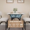 Dining Table Set for 4 with Storage Rack, Modern Kitchen Table with Boucle Chairs for 4 - 4 of 4