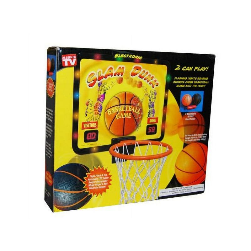 Slam Dunk Electronic Basketball Game, Automatic LED Score Keeper, Includes 2 Basketballs and a Pump, 3 of 5