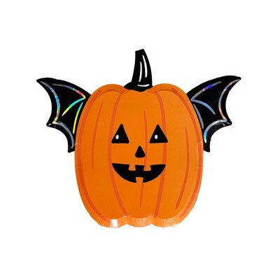 Daydream Society - Going Batty Large Pumpkin Plates - Pack of 8 Paper Plates
