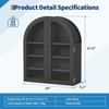 Arched Wall Cabinet, 24" Wood Medicine Cabinets, Modern Wall-Mounted Storage Cabinet with Doors & Adjustable Shelves, Over The Toilet Storage - 2 of 4