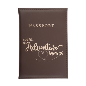 Unique Bargains Letters Design Passport Holder 1 Pc - 1 of 4