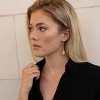 sanctuaire Dainty Oval Saint Medallion Coin Threader Drop Earrings Gold - 3 of 4