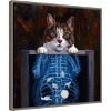Amanti Art Cat Scan by Lucia Heffernan Canvas Wall Art Print Framed 22 x 22-in. - 3 of 4