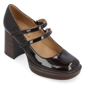 Journee Collection Womens Shasta Mid Heel Square Toe Pumps - 1 of 4