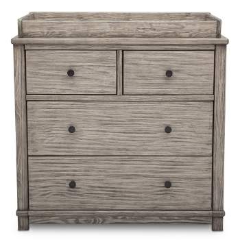 Simmons Kids' Monterey 4 Drawer Dresser with Changing Top and Interlocking Drawers