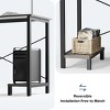 L Shaped Computer Office Desk -Wooden Desktop With Metal Frame,Wooden Table With Cpu Storage Shelf And Side Bag-Cuddlewood - 4 of 4