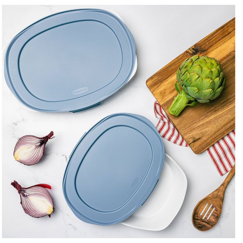 Rubbermaid DuraLite Glass Bakeware 5pc Baking Dish Set with Shadow Blue Lids, 4 of 8