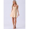 Allegra K Women's Plaid Zipper Front Strap Sleeveless Mini Party A-Line Dress - 3 of 4