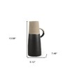 HomeRoots 14" Black and Natural Ceramic Decorative Jug - 3 of 4