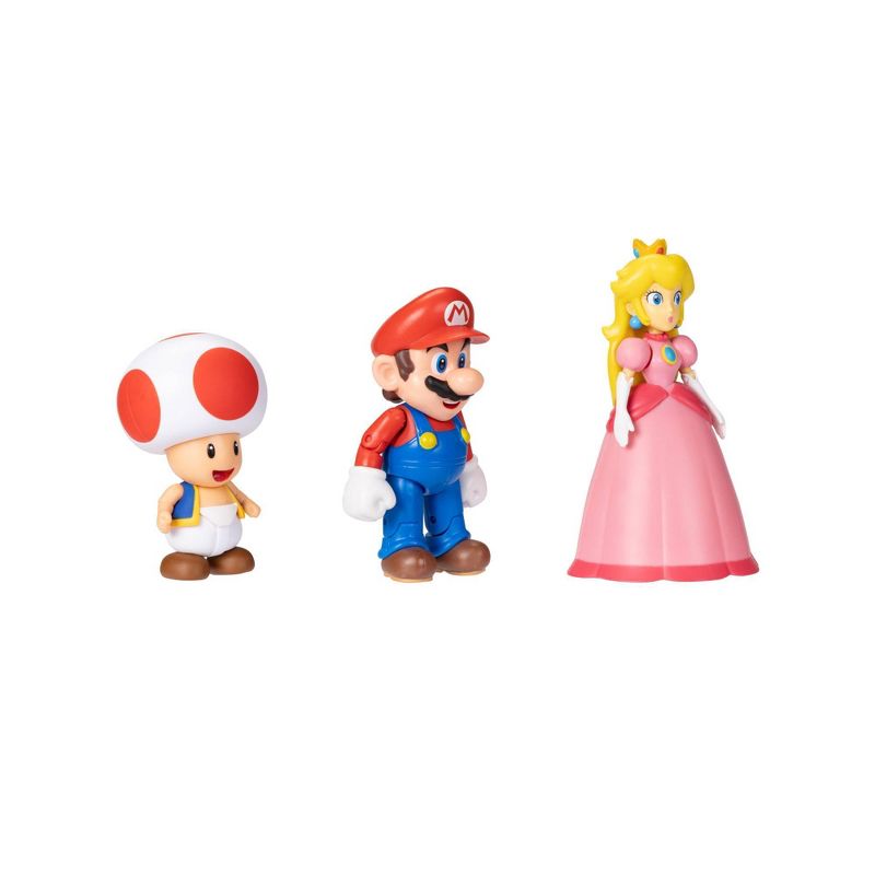 Nintendo Super Mario Toad, Mario, and Peach Action Figure Set - 3pk (Target Exclusive), 5 of 9