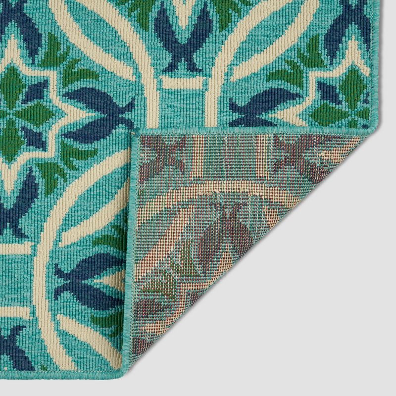 Jada Geometric Outdoor Rug Blue/Green - Christopher Knight Home, 5 of 8