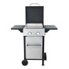 Coolbibila-2-Burner Propane Gas BBQ Grill, Outdoor Grill Station With High Power Output Of 24600BTU, Iron BBQ Grill With Smoker - 2 of 4