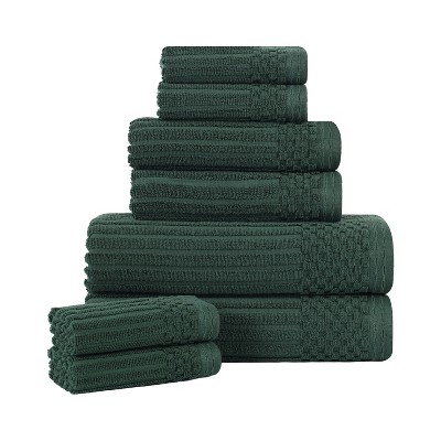 Modern Ribbed Cotton  Assorted Towel Set by Blue Nile Mills