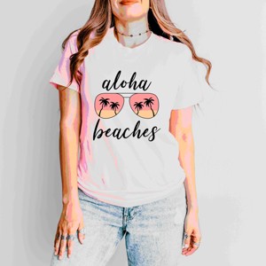 Simply Sage Market Aloha Beaches Sunglasses Short Sleeve Tee - 1 of 4