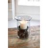Glass Candle Cylinder with Rustic Insert – 11" Small Height by Kalalou - 3 of 3