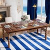 Gulches Farmhouse Chic Series Farmhouse Walnut Hue Thickened MDF 62 in Carved Turned Leg Base Dining Table Seats 4 - 4 of 4