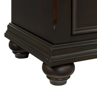 Transitional Brooks Black 6-Drawer Vertical Chest with Felt-Lined Top Drawer
