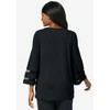 Jessica London Women's Plus Size Stretch Knit Mesh Inset Sleeve Tunic - 3 of 4
