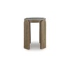 Signature Design by Ashley Gavrilley Accent Table - Light Gray Mango Wood with Natural Marble Top, Arched Leg Design - 3 of 4