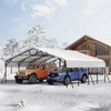 Oversized Metal Garage with Galvanized Steel Roof for All Weather, Carports for Car, Boats and Tractor - 3 of 4