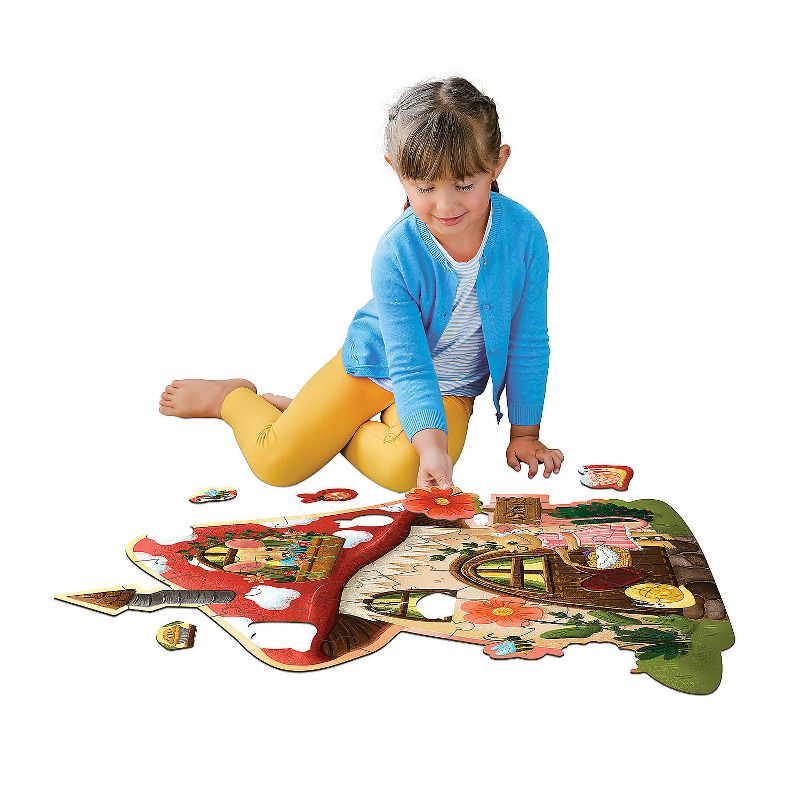 Peaceable Kingdom Giant Floor Puzzles with Uniquely Fun Shaped Pieces for Kids Ages 3+ Gifts for Girls and Boys - Mushroom House, 4 of 5