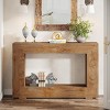GlasFlength Console Tables Extra Long Farmhouse Style Sofa Table with Rustic Wood Finish for Living Room Entryway, Brown, 47.24"*11.81"*33.86" - 3 of 4