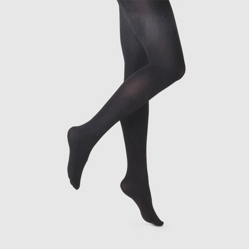 Hanes Premium Women's Blackout Perfect Tights w Comfort-Flex Size Large