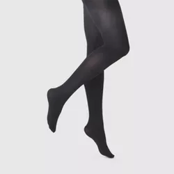 Women's 80D Super Opaque Tights - A New Day™ Black