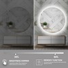 Stufurhome Round Beveled Edge 3 Colors Dimmable LED Anti-Fog Memory Wall Mount Bathroom Vanity Mirror - image 4 of 4