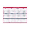 Academic Erasable Reversible Extra Large Wall Calendar, 48 x 32, White/Blue/Red, 12 Month (July to June): 2025 to 2026 - 2 of 4