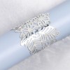 SOHI Women's Gold Floral Filigree Cuff Bracelet - 2 of 3